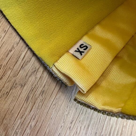 Nué Women's Yellow Crystal Embellished Charlotte Cropped Top - Picture 7 of 7